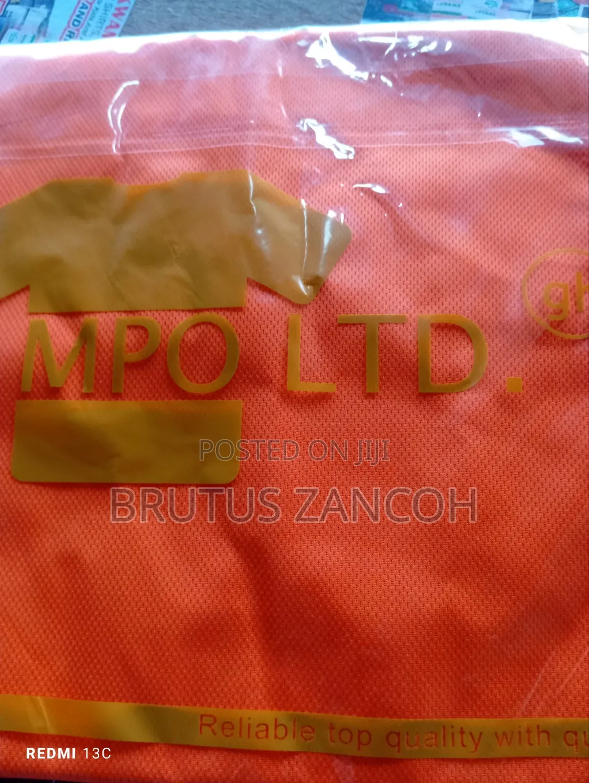 Plain Orange Jersey T-Shirt