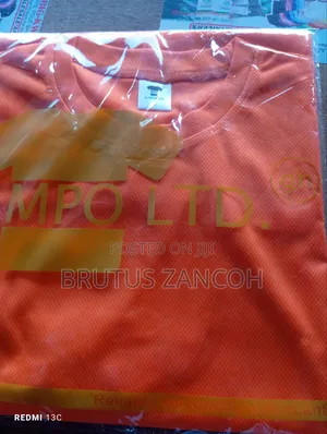 Plain Orange Jersey T-Shirt