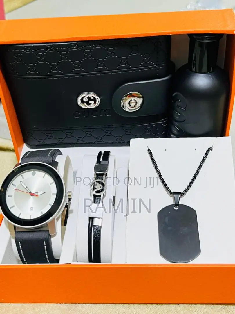 Men's Watches + Bracelet, Necklace Pendant, Wallet, Fragrance Set