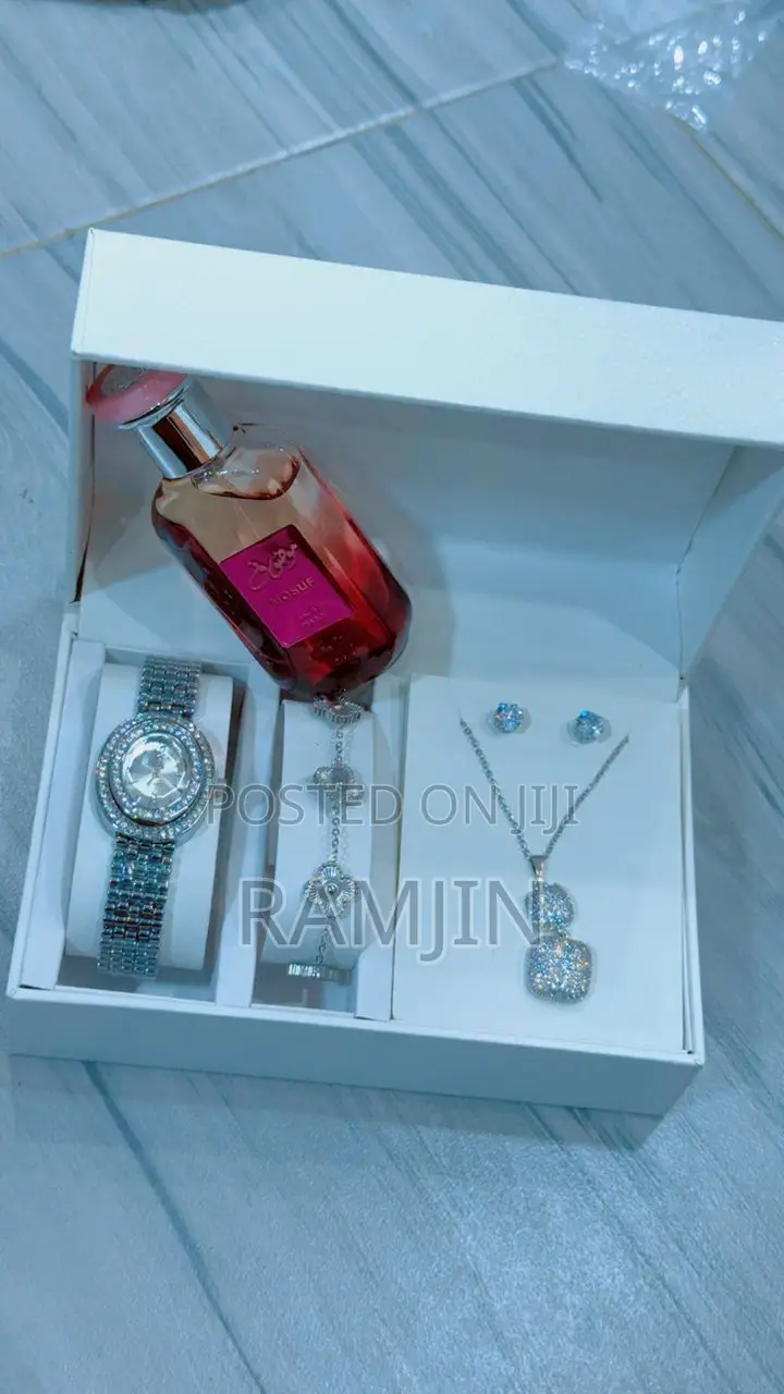 Lady's Watches + Bracelet, Necklace Pendant, Fragrance Set