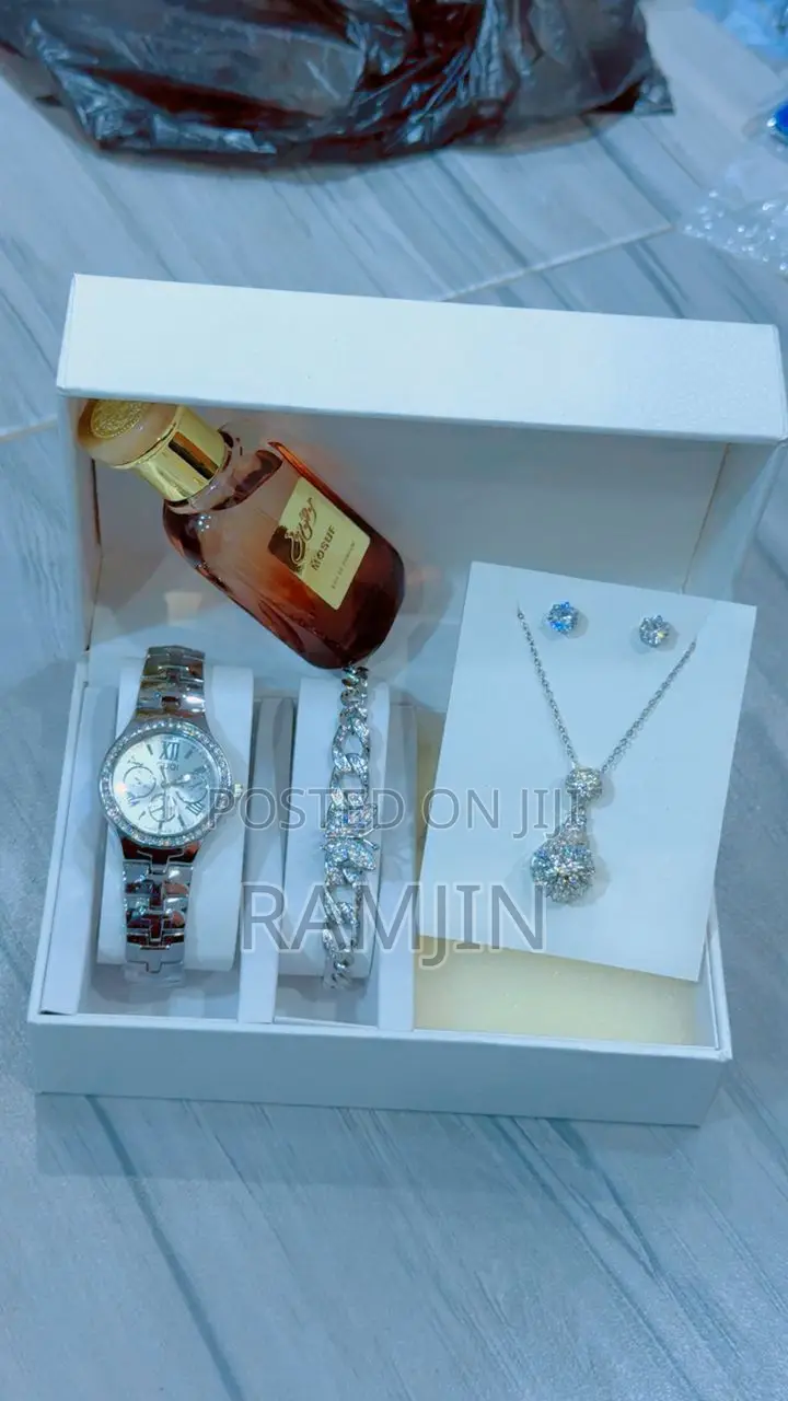 Lady's Watches + Bracelet, Necklace Pendant, Fragrance Set