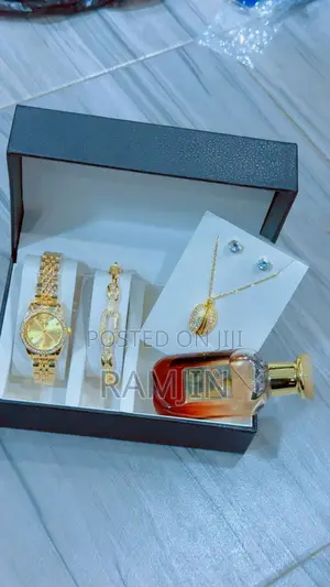 Lady's Watches + Bracelet, Necklace Pendant, Fragrance Set