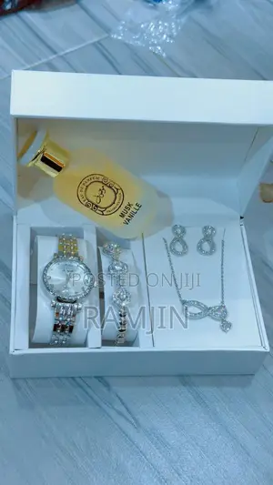 Lady's Watches + Bracelet, Necklace Pendant, Fragrance Set