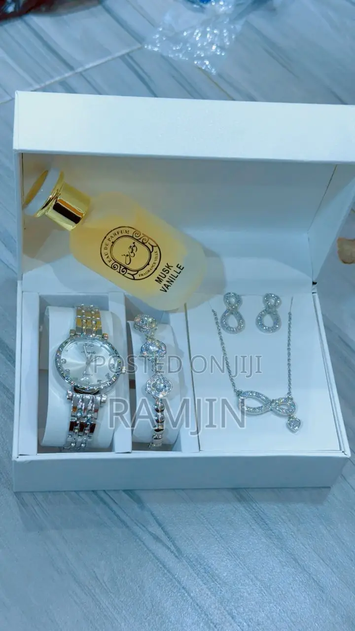 Lady's Watches + Bracelet, Necklace Pendant, Fragrance Set
