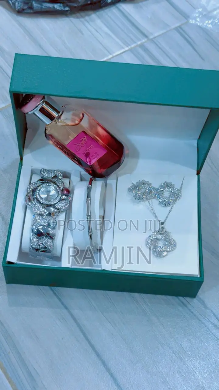 Lady's Watches + Bracelet, Necklace Pendant, Fragrance Set