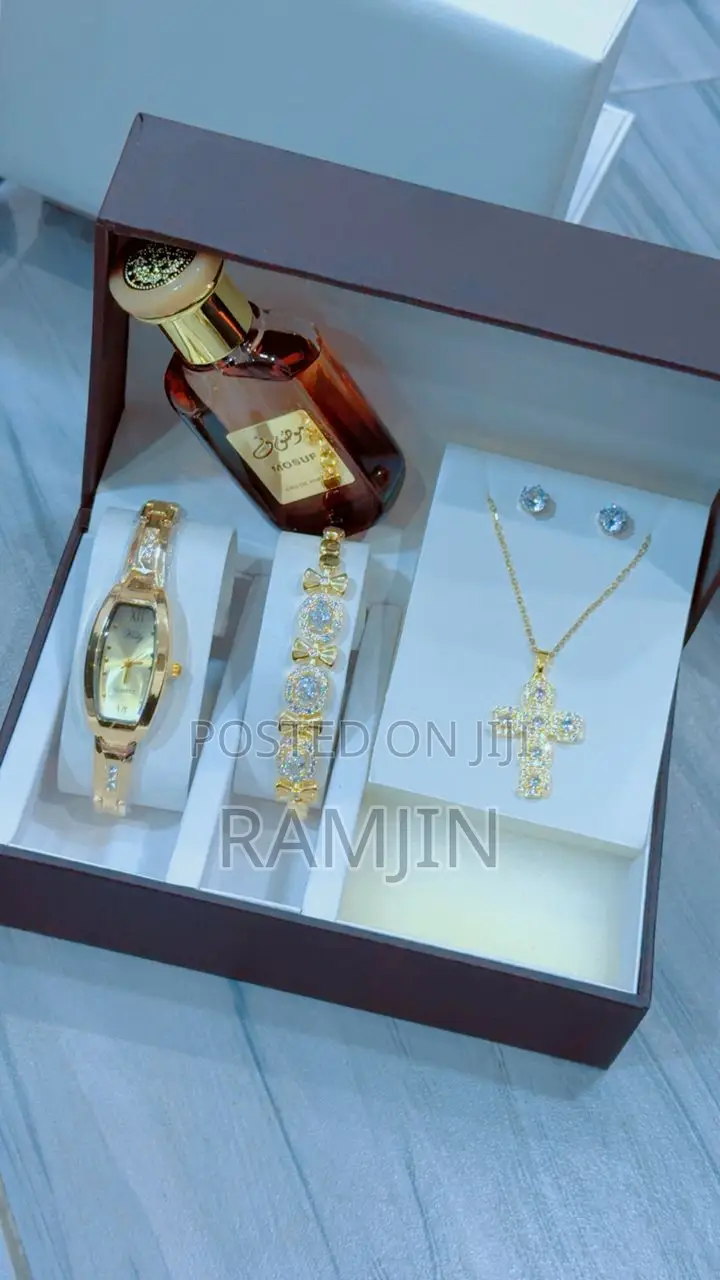 Lady's Watches + Bracelet, Necklace Pendant, Fragrance Set