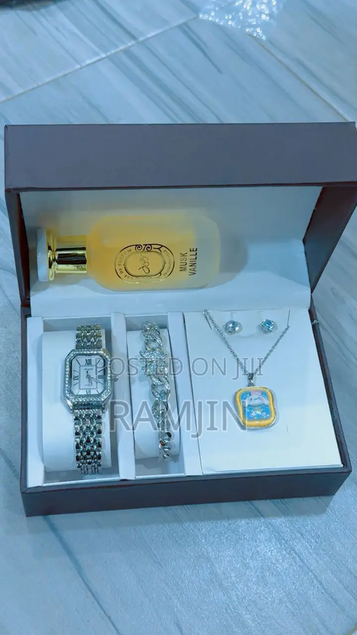 Lady's Watches + Bracelet, Necklace Pendant, Fragrance Set