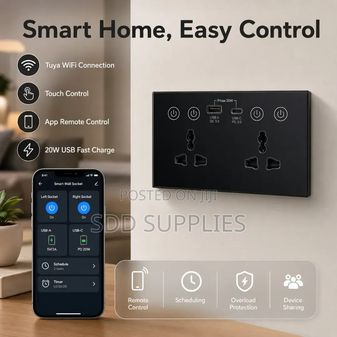 Alexa British Standard Double Wifi Smart Socket Usb+ Type C