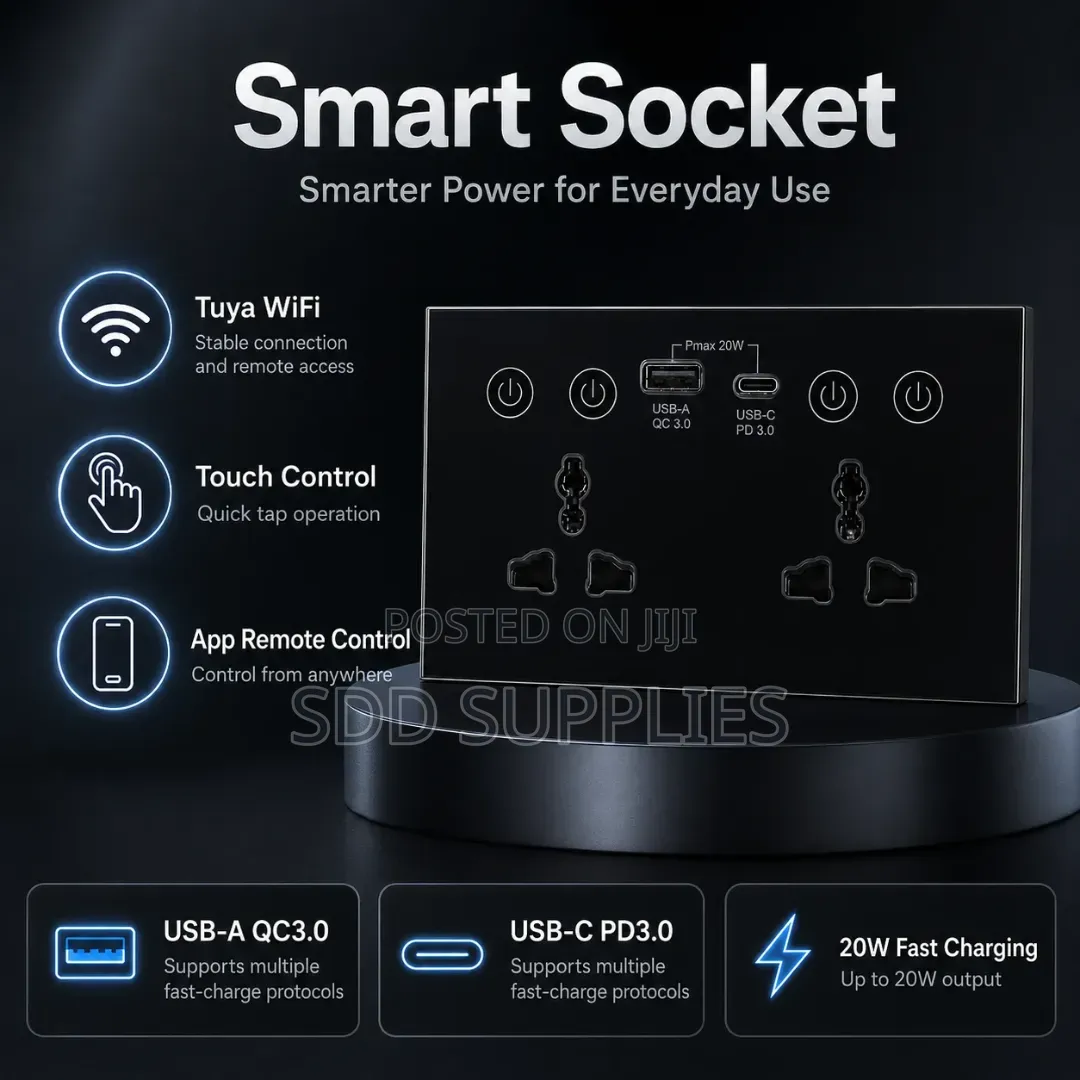 Alexa British Standard Double Wifi Smart Socket Usb+ Type C