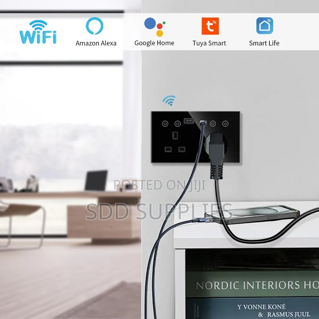 Alexa British Standard Double Wifi Smart Socket Usb+ Type C