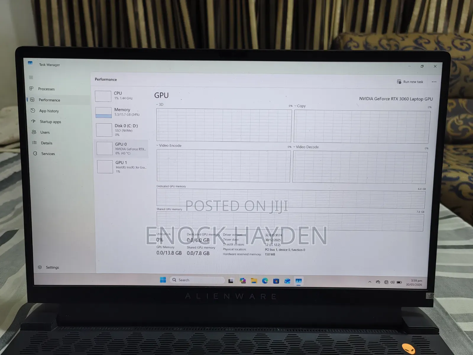 Laptop Alienware M15 R7 16GB Intel Core i7 SSD 512GB