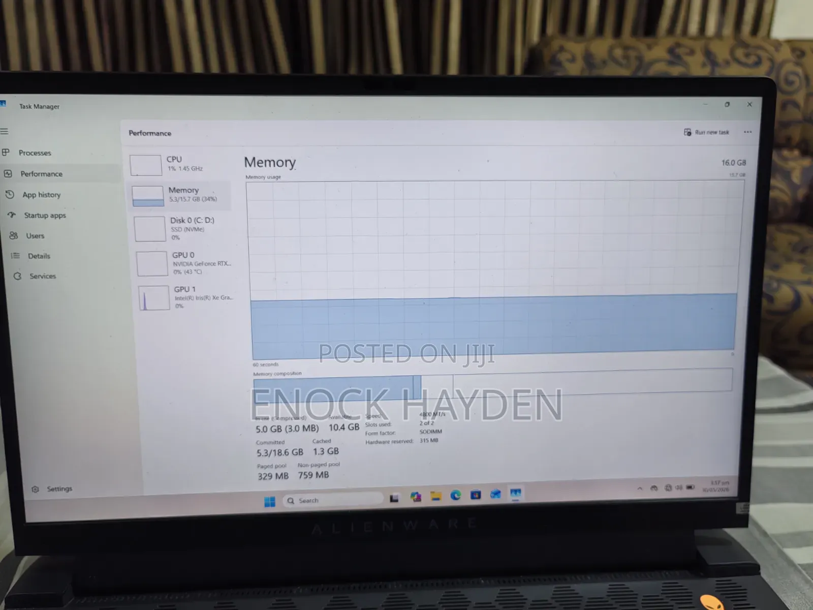 Laptop Alienware M15 R7 16GB Intel Core i7 SSD 512GB