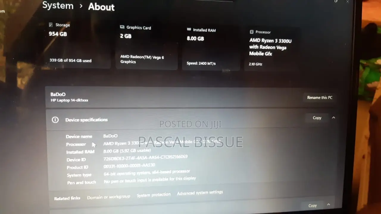 Laptop HP 14-dq1025cl 8GB AMD Ryzen 3 SSD 1T