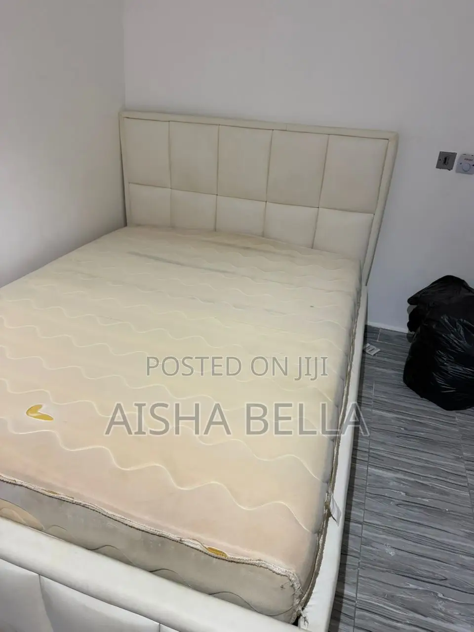 Strong Bed Frame, Bed and Chair in Good Condition
