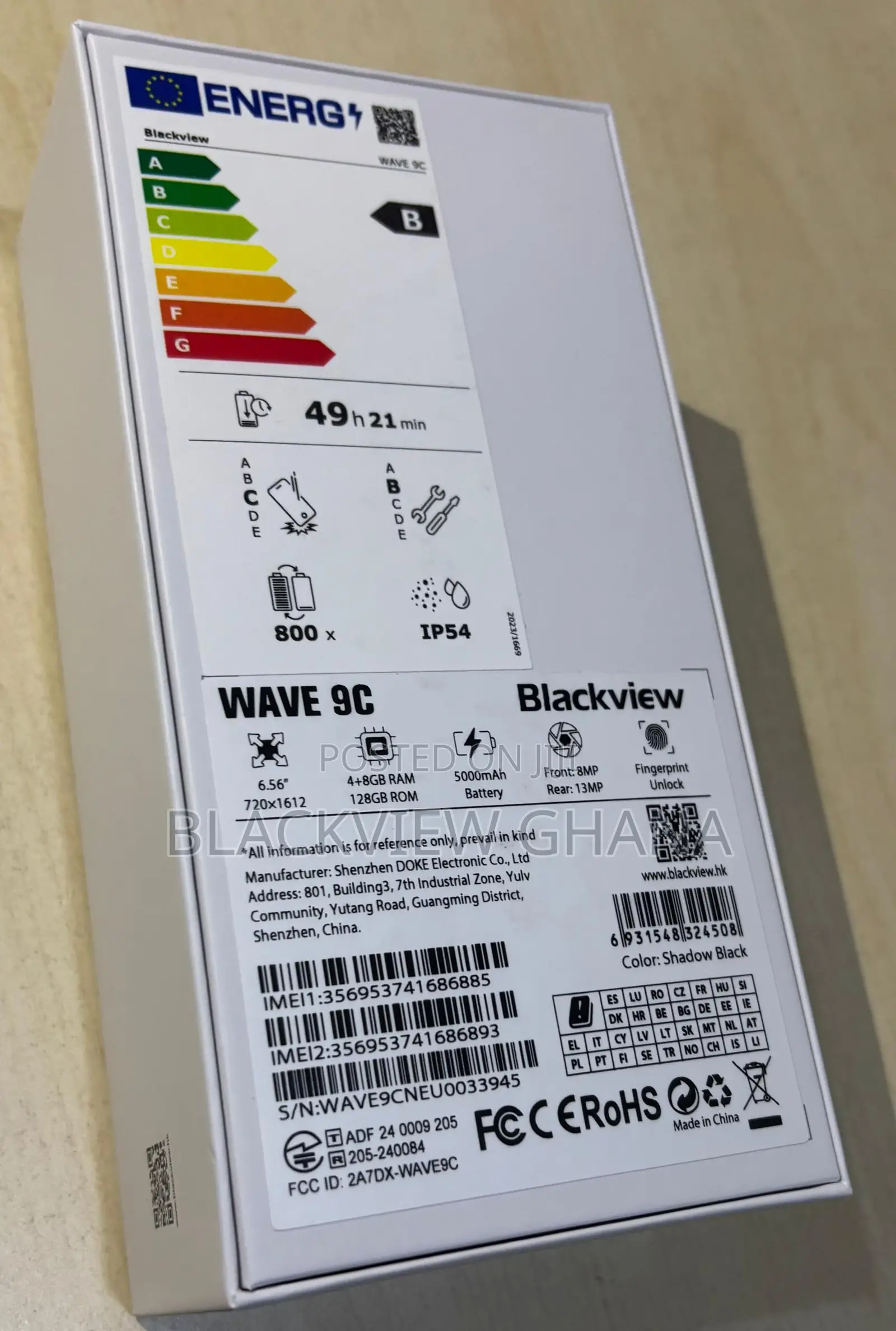 New Blackview Wave 9C 128 GB Black