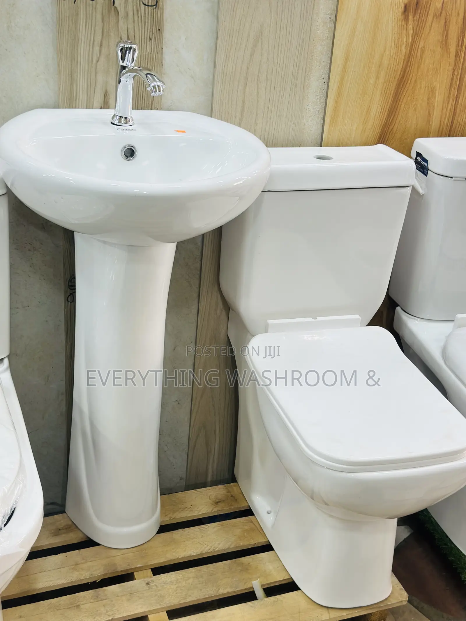 Water Closet and Wash Hand Basin Complete With Faucet