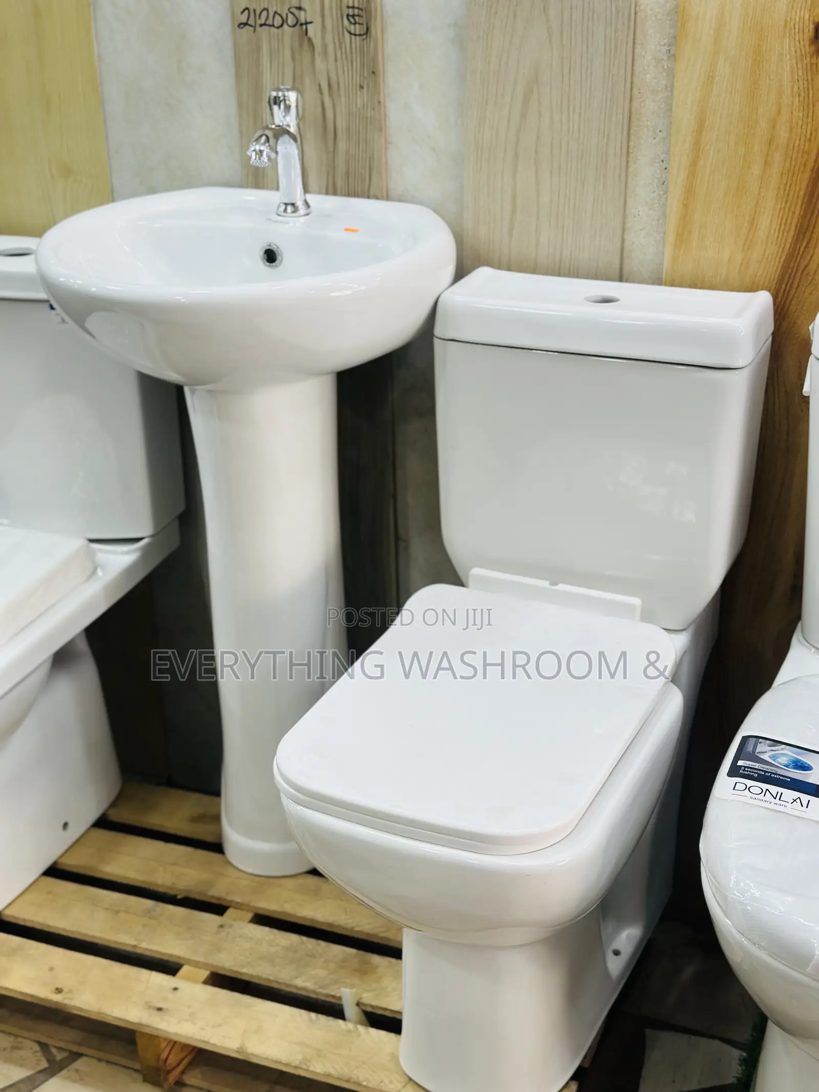 Water Closet and Wash Hand Basin Complete With Faucet