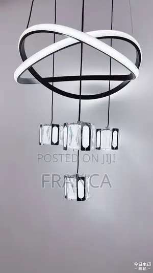 Modern Crystal Hanging Chandelier *Adjustable Height *3 Color Change