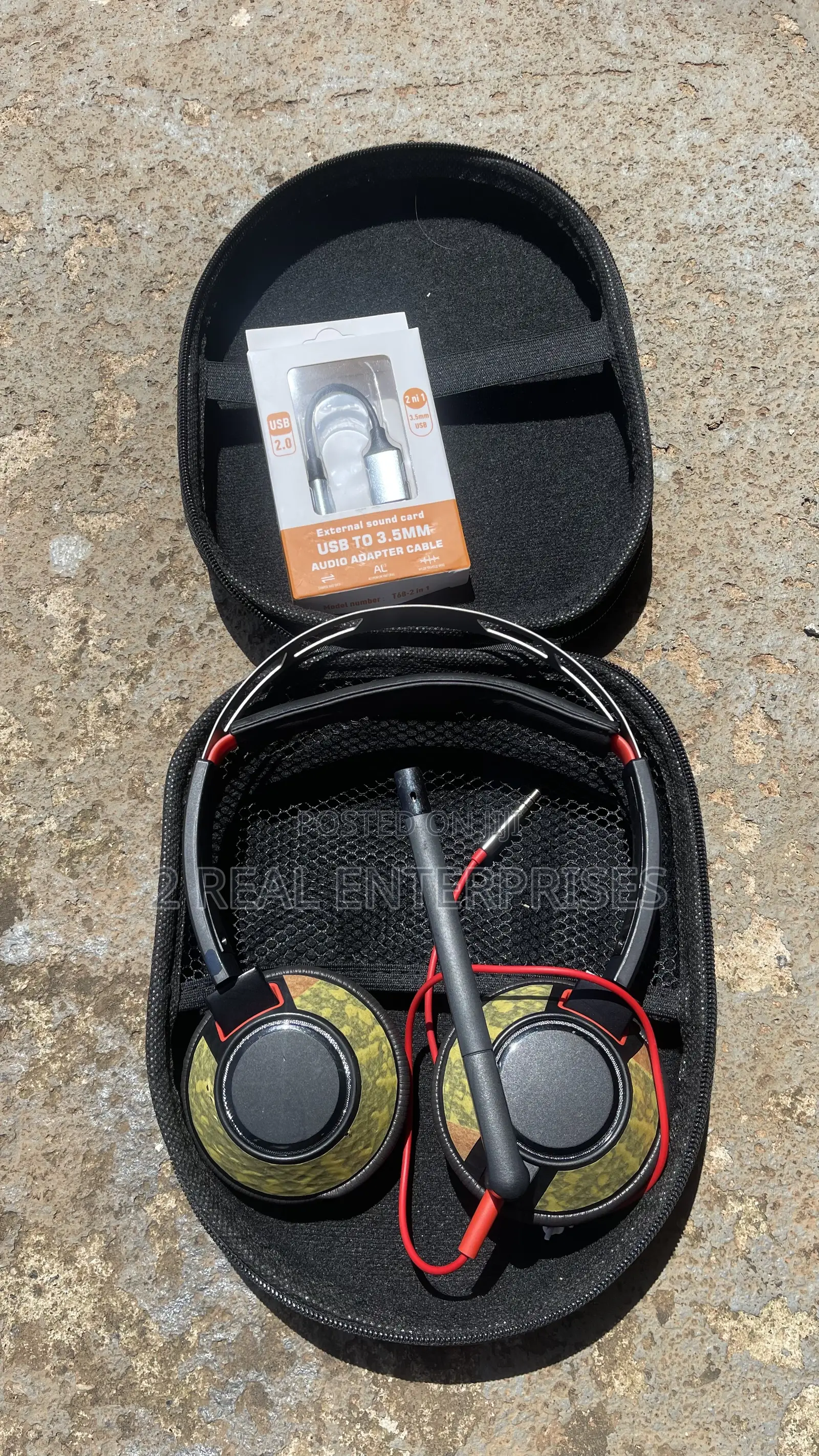 Original Hp Plantronics Headset With Microphone C5220t Usb 3.5mm New
