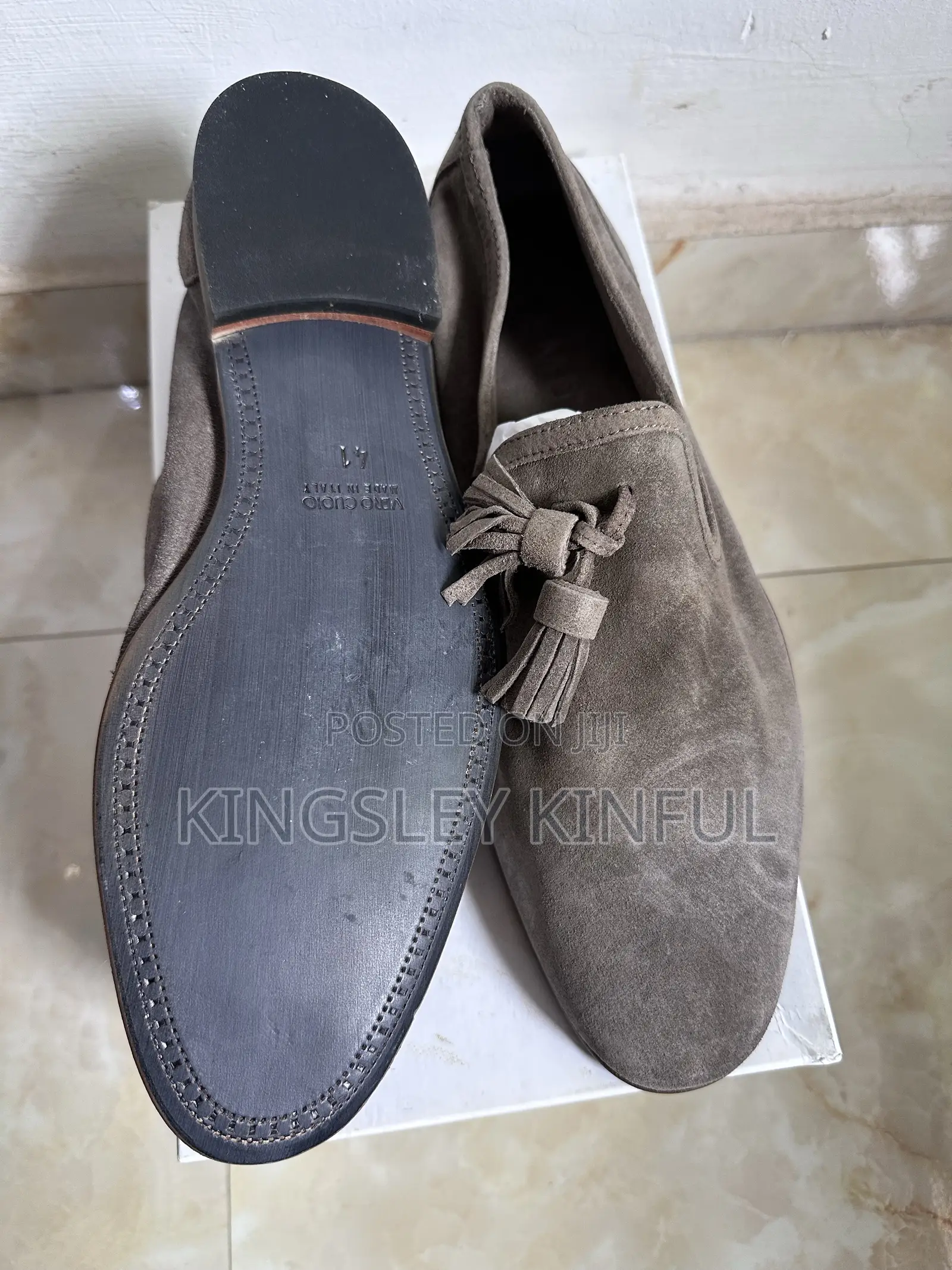 Suede Grey Italian Shoe