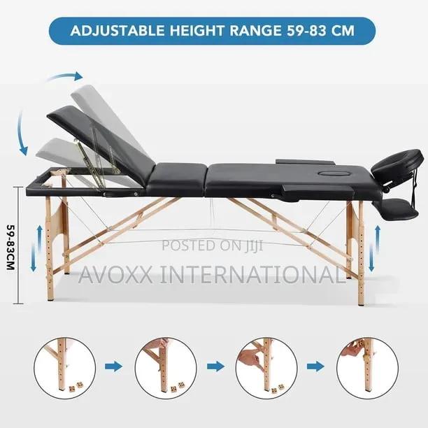 Entil Massage Table With Adjustable Height Backrest, 595lbs
