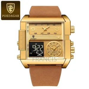 Executive Leather Strap Wrist Watch