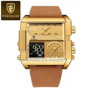 Executive Leather Strap Wrist Watch