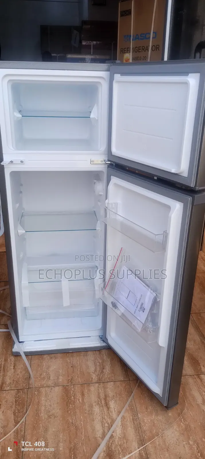 Nasco 107 Liters 2 Door Fridge/Top Freezer