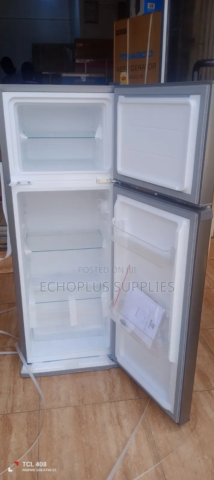 Nasco 107 Liters 2 Door Fridge/Top Freezer