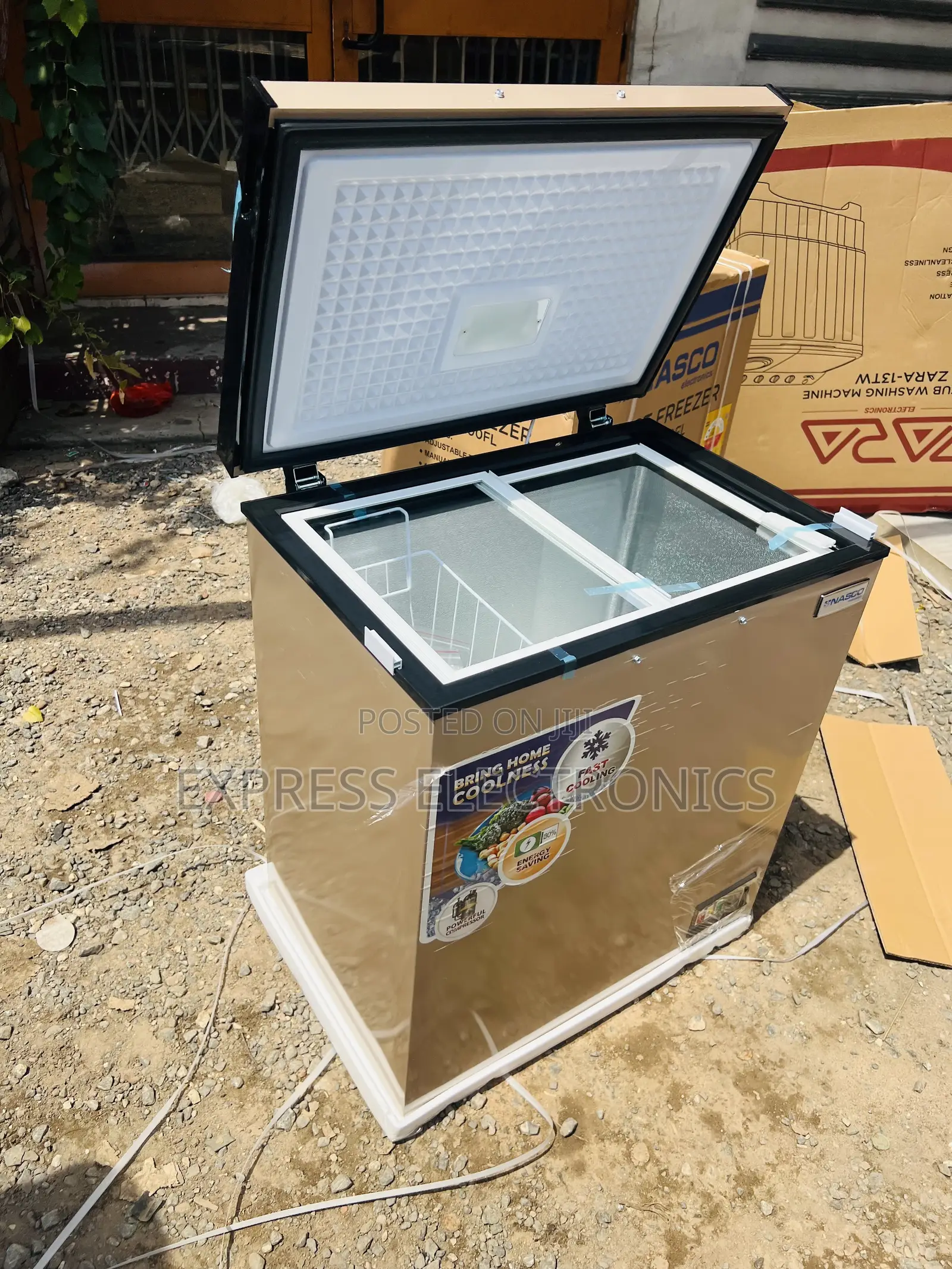 Nas-200fl Chest Freezer Single Door Gold 142l Nasco