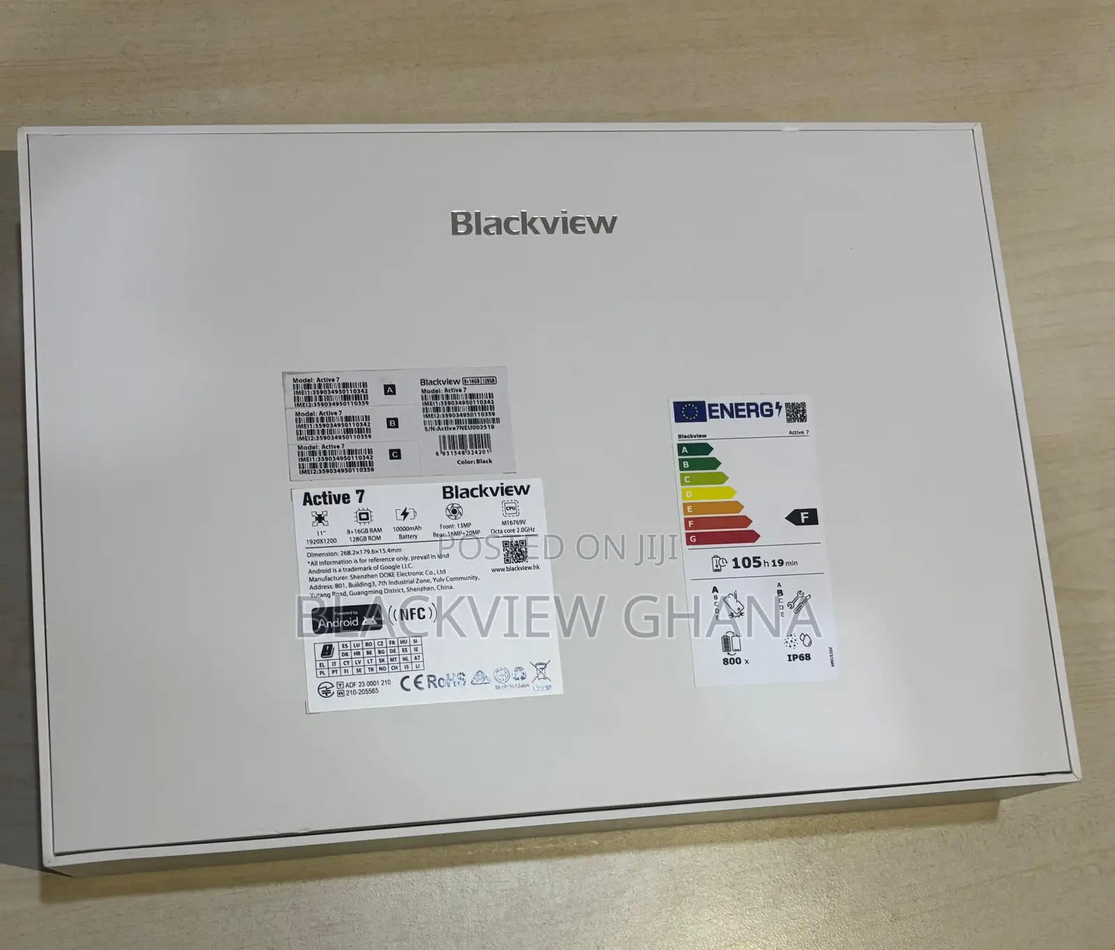 New Blackview Active 7 128 GB Black