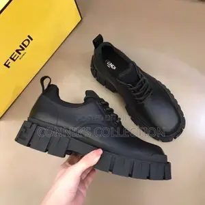 Black Fendi Lug Sole X Fendi Force Lace-Up Derby Shoe