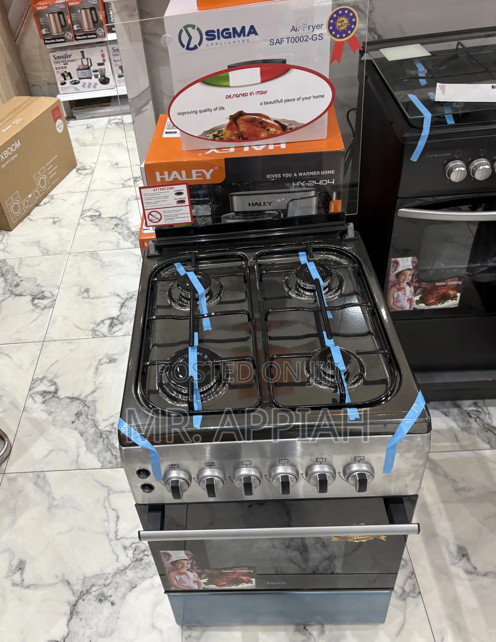 Check Out Ferre 50x60cm New Line 4 Gas Burner(Glass Oven) 