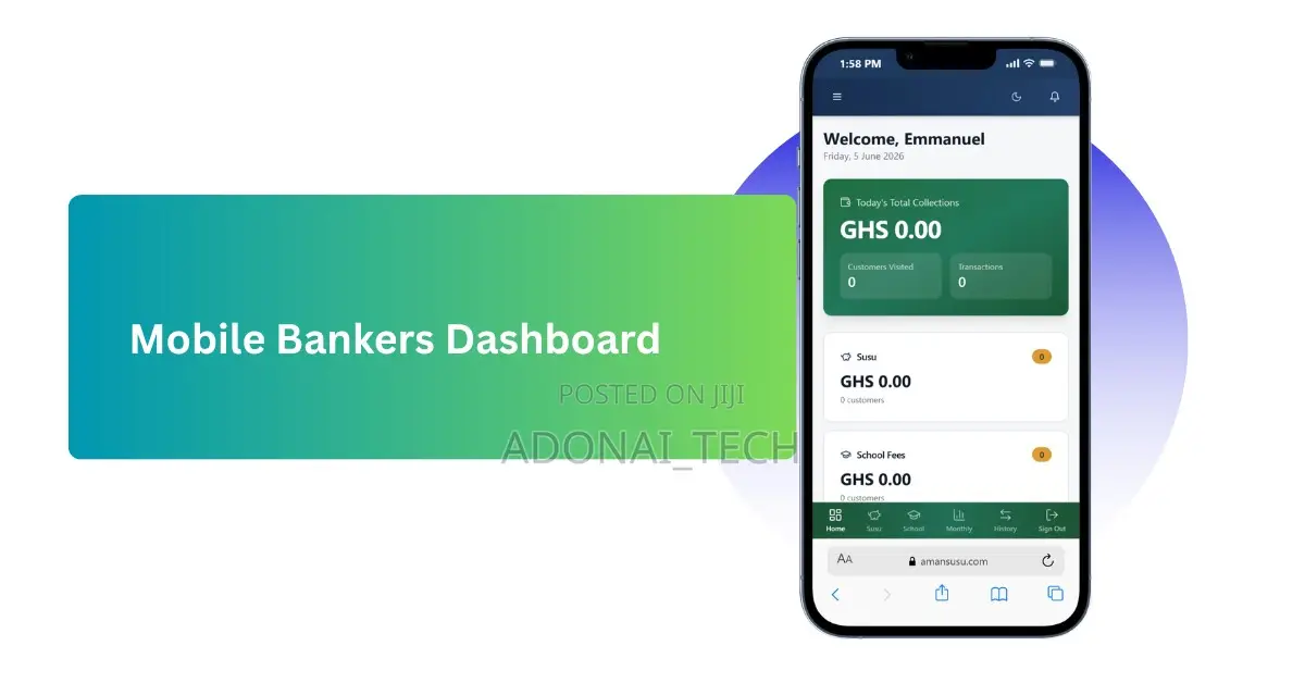 Banking,Susu, Savings And Loans And Mobile Bankers Management System