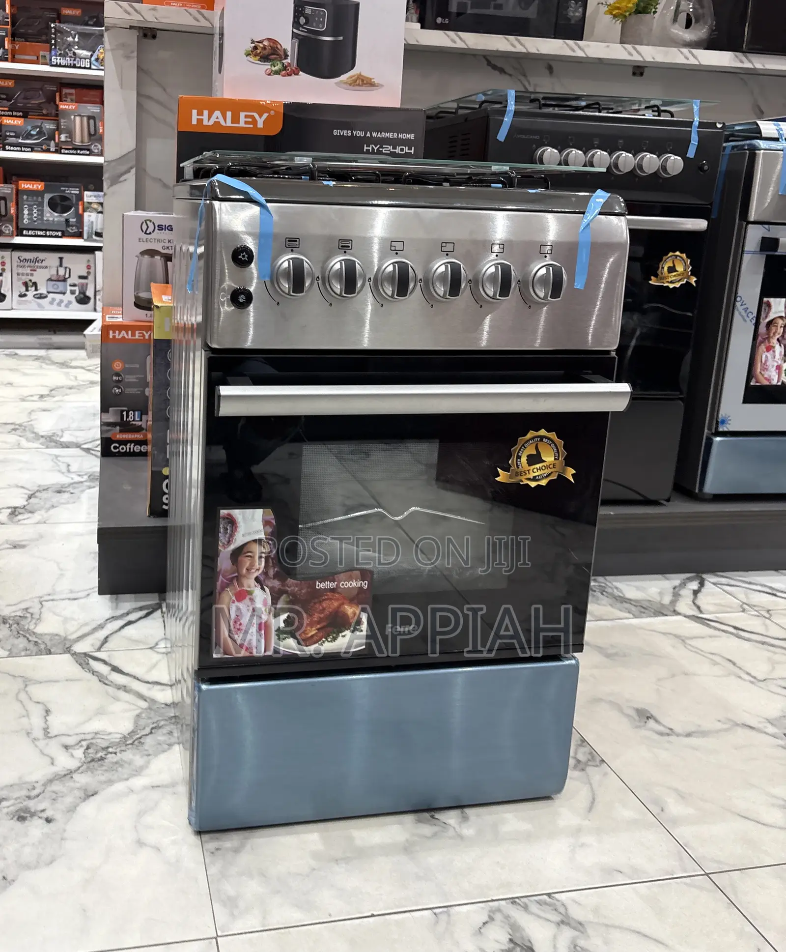 Shop Premium Ferre 50x60 4 Burner(Glass Oven)Gray 