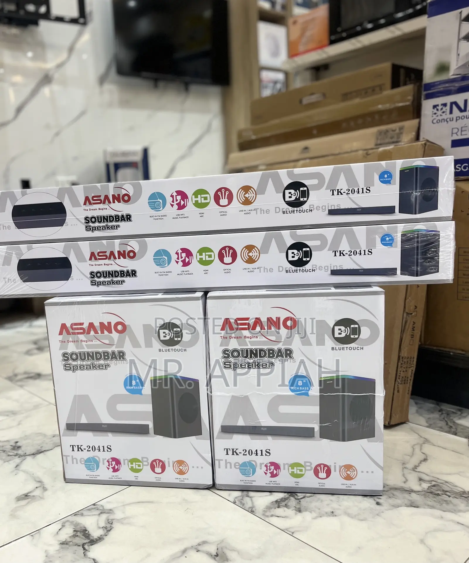 Extremely Durable Asano Tk-2041 Sound Bar System(Black).