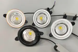 7w Cob Led Recessed Downlight (Black Finish)