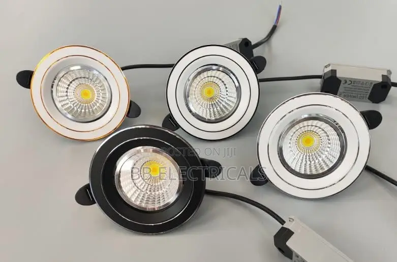 7w Cob Led Recessed Downlight (Black Finish)