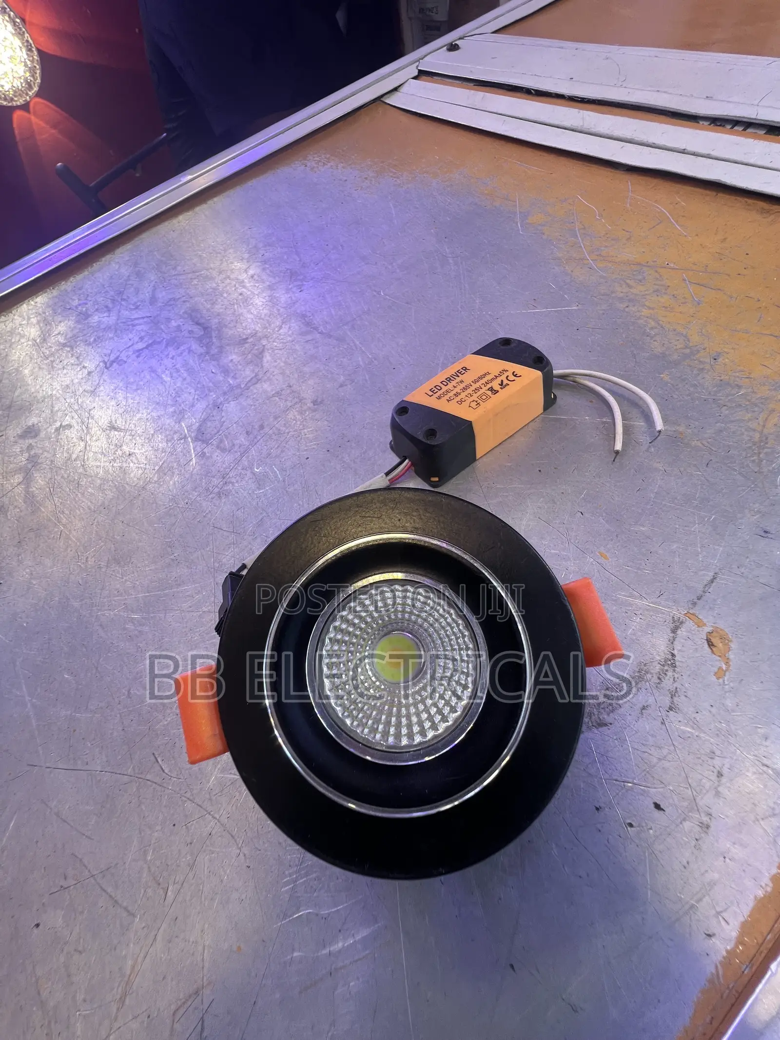 7w Cob Led Recessed Downlight (Black Finish)