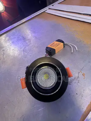 7w Cob Led Recessed Downlight (Black Finish)