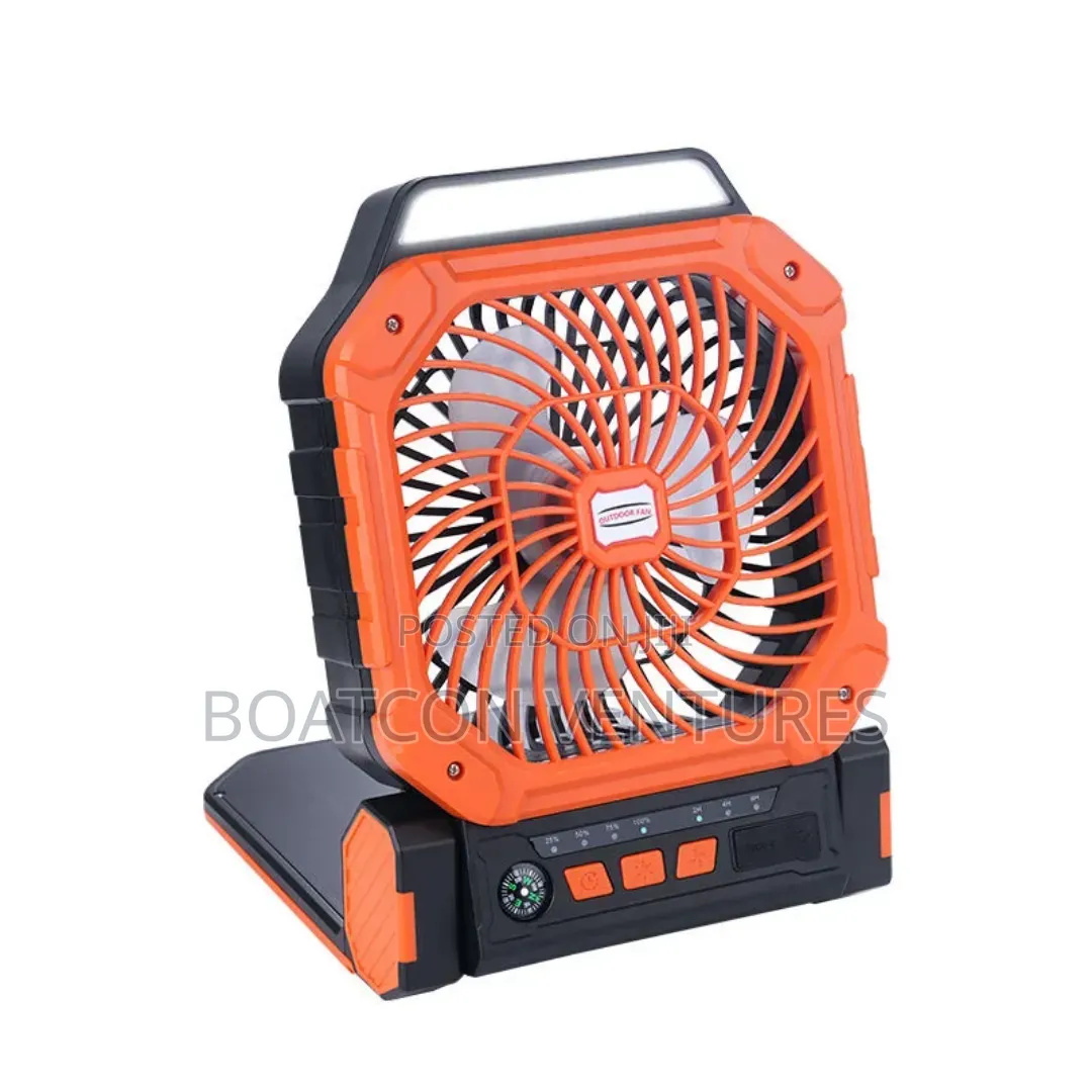 Portable Solar Fan With Power Bank