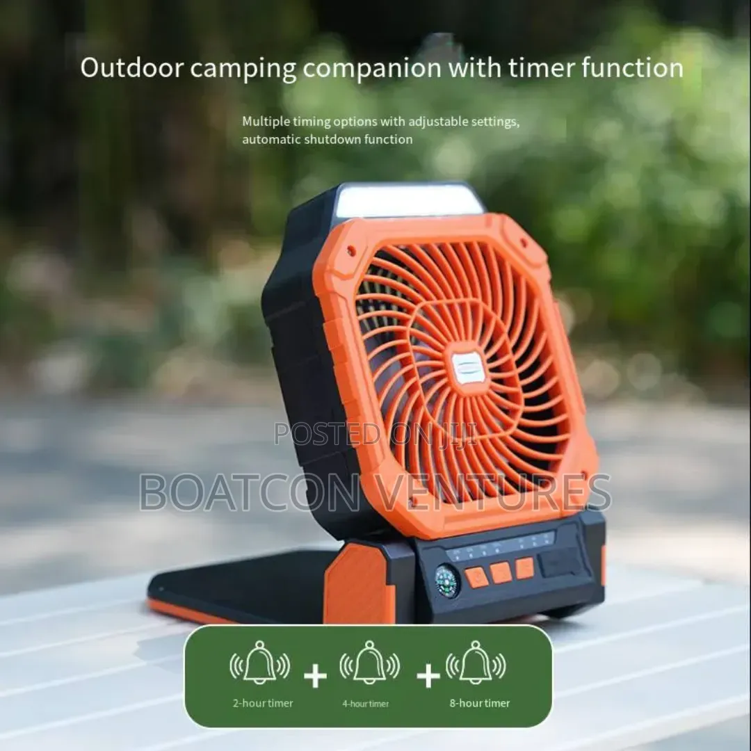 Portable Solar Fan With Power Bank