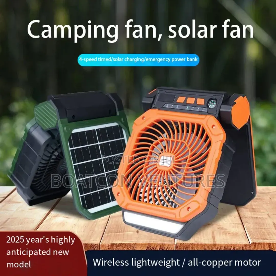 Portable Solar Fan With Power Bank