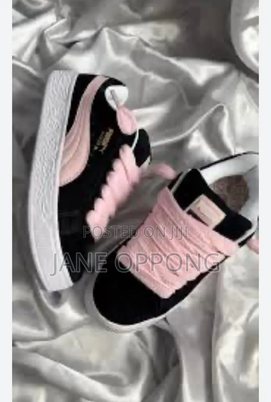Puma Suede Xl Black Whisp of Pink Chunky Y2k Skate Shoes New in Box
