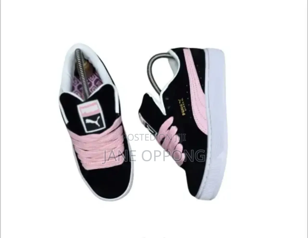 Puma Suede Xl Black Whisp of Pink Chunky Y2k Skate Shoes New in Box