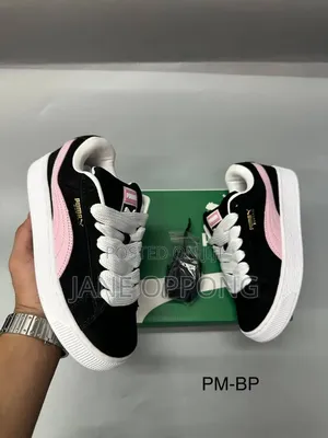 Puma Suede Xl Black Whisp of Pink Chunky Y2k Skate Shoes New in Box