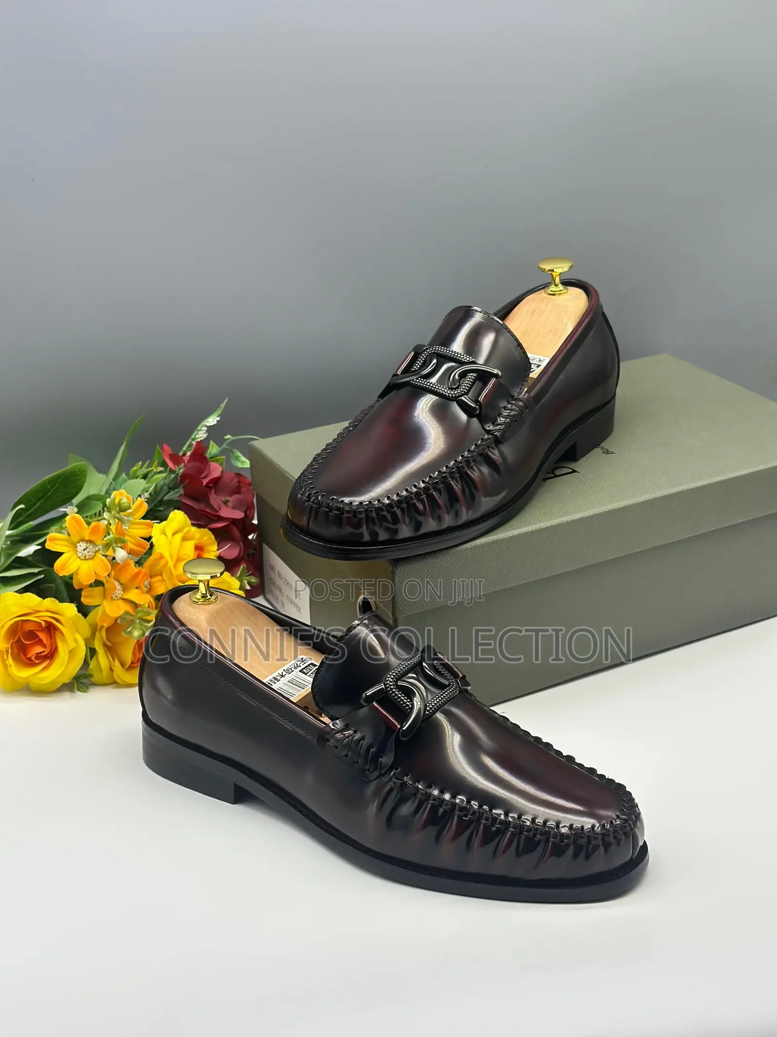 Fresh Black and Brown Textured Leather Slip-on Shoe