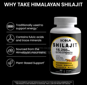 Himalayan Shilajit 9000mg 60caps 100% Pure Extract for Energy Boost