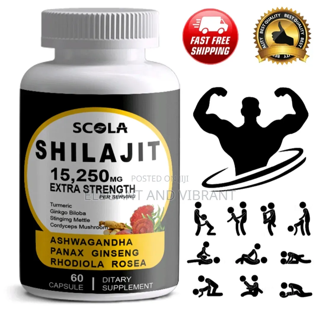 Himalayan Shilajit 9000mg 60caps 100% Pure Extract for Energy Boost