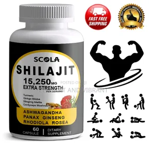 Himalayan Shilajit 9000mg 60caps 100% Pure Extract for Energy Boost